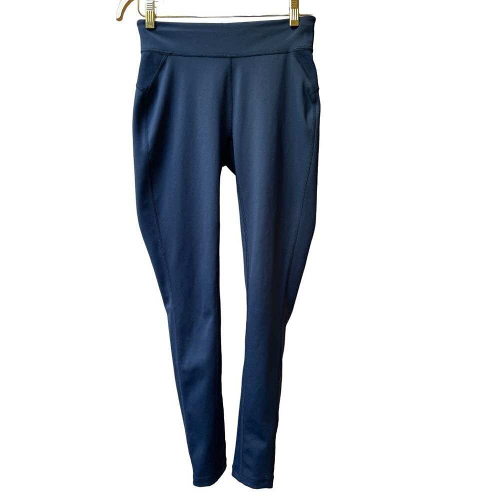 Uniqlo teal green blue workout yoga running full length leggings pants Sz medium - Picture 1 of 8